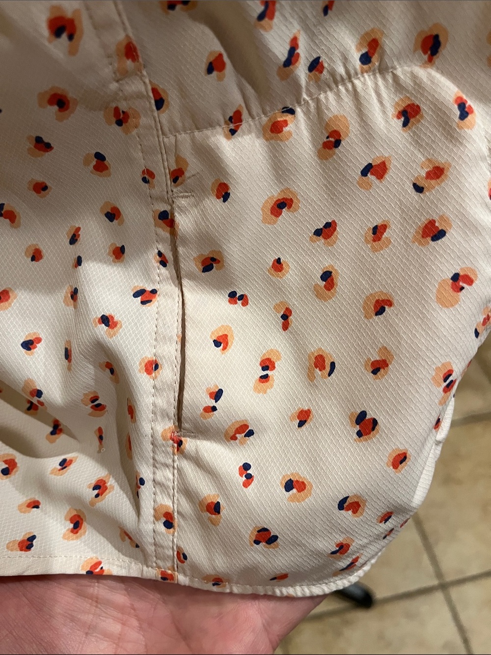 Eddie Bauer Light Pink Sleeveless Button-Down Quick-Dry with Floral Print - Picture 4 of 6